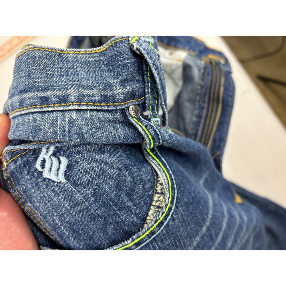 Rocawear baggy wide-leg jeans, vintage Y2K hip-hop size Youth 18 ( 28 x 30 ) - Picture 7 of 13